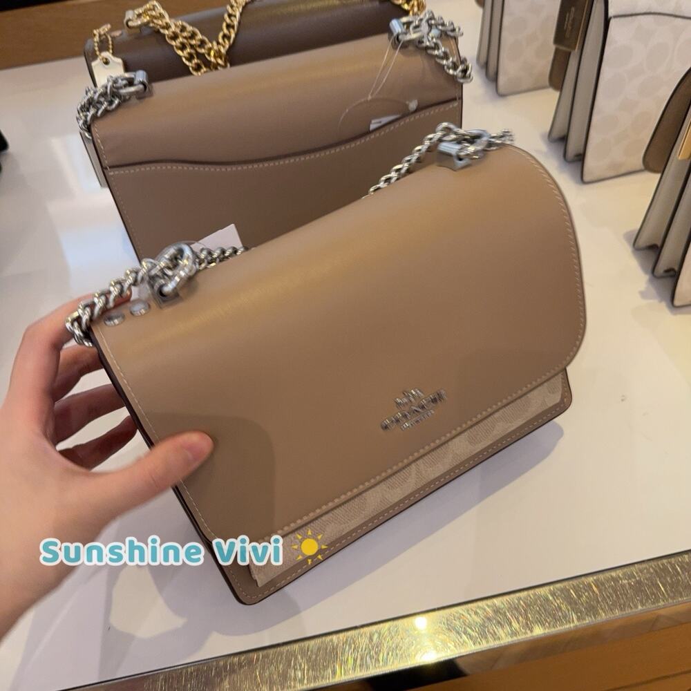 NWT Coach Klare Crossbody Bag In Signature Canvas CV978 SV/Sand/Taupe